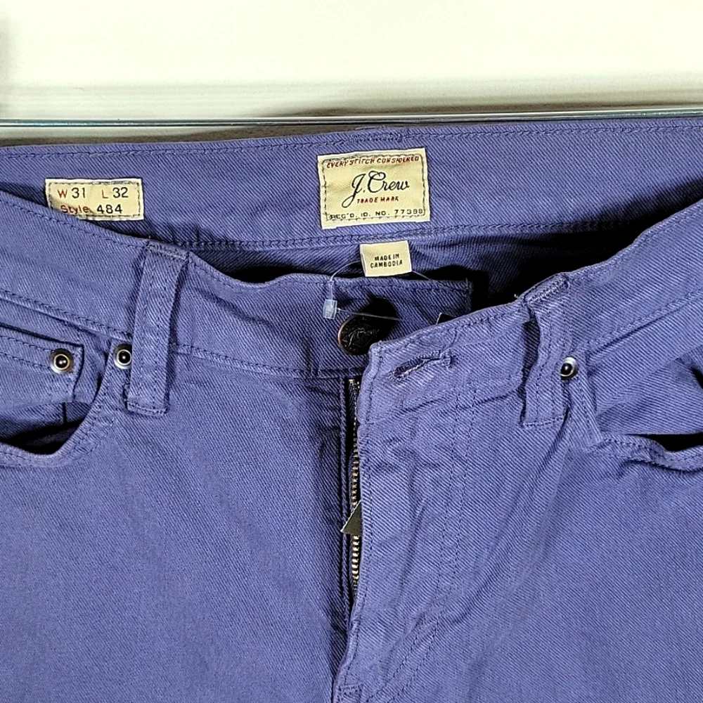 J.Crew Men's 484 Stretch Denim Jeans Blue Dye Size 31x32 NWT